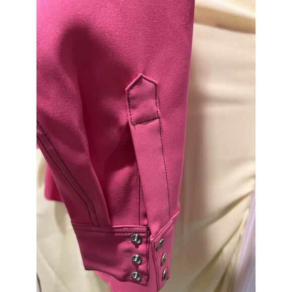 Cowgirl Justice Womens Size Small Duster Jacket Rodeo Pink Snap Button Up - Picture 8 of 8